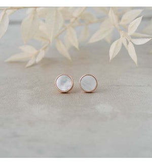Alluring Studs-rose gold/mother of pearl